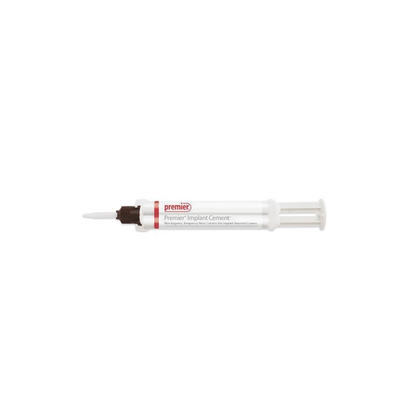 Premier Implant Cement, Non-Eugenol, Temporary Resin Cement for Implant Retained Crowns, 5mL Automix Syringe