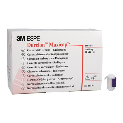 3M ESPE Durelon Maxicap Carboxylate Luting Cement For Dental Restoration - 20 Capsules