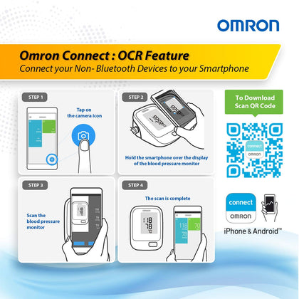 Omron HEM 7121J Digital Arm Blood Pressure Monitor with IntelliSense Technology & Cuff Wrapping Guide