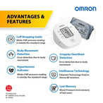 Omron HEM 7121J Digital Arm Blood Pressure Monitor with IntelliSense Technology & Cuff Wrapping Guide