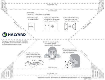 Halyard FluidShield N95 Particulate Filter Respirator and Surgical Mask - Box of 35