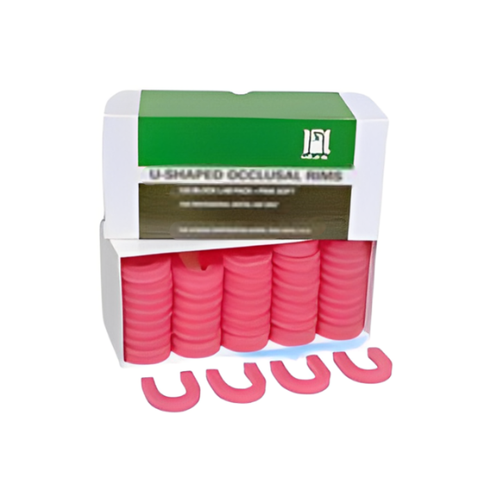 Coltene Hygenic Occlusal Rim Wax Soft Pink U-Shaped - Pack of 100