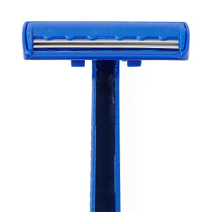 Medline Disposable Twin Blade Facial Razor - Ultrathin Micro-Coated Steel Blades - Case of 500