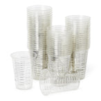 Medline Disposable Graduated Cold Plastic Drinking Cups - 10 oz, Clear with Black Graduations Each (1000/ Case)
