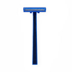 Medline Disposable Twin Blade Facial Razor - Ultrathin Micro-Coated Steel Blades - Case of 500