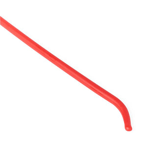 Medline Red Rubber Latex Urethral Intermittent Catheter with Coude Tip - 14 Fr x 16