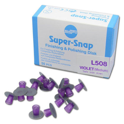 Shofu L508 Super-Snap Finishing Dark Violet Regular Disc- Safe Side Down, 50/pk