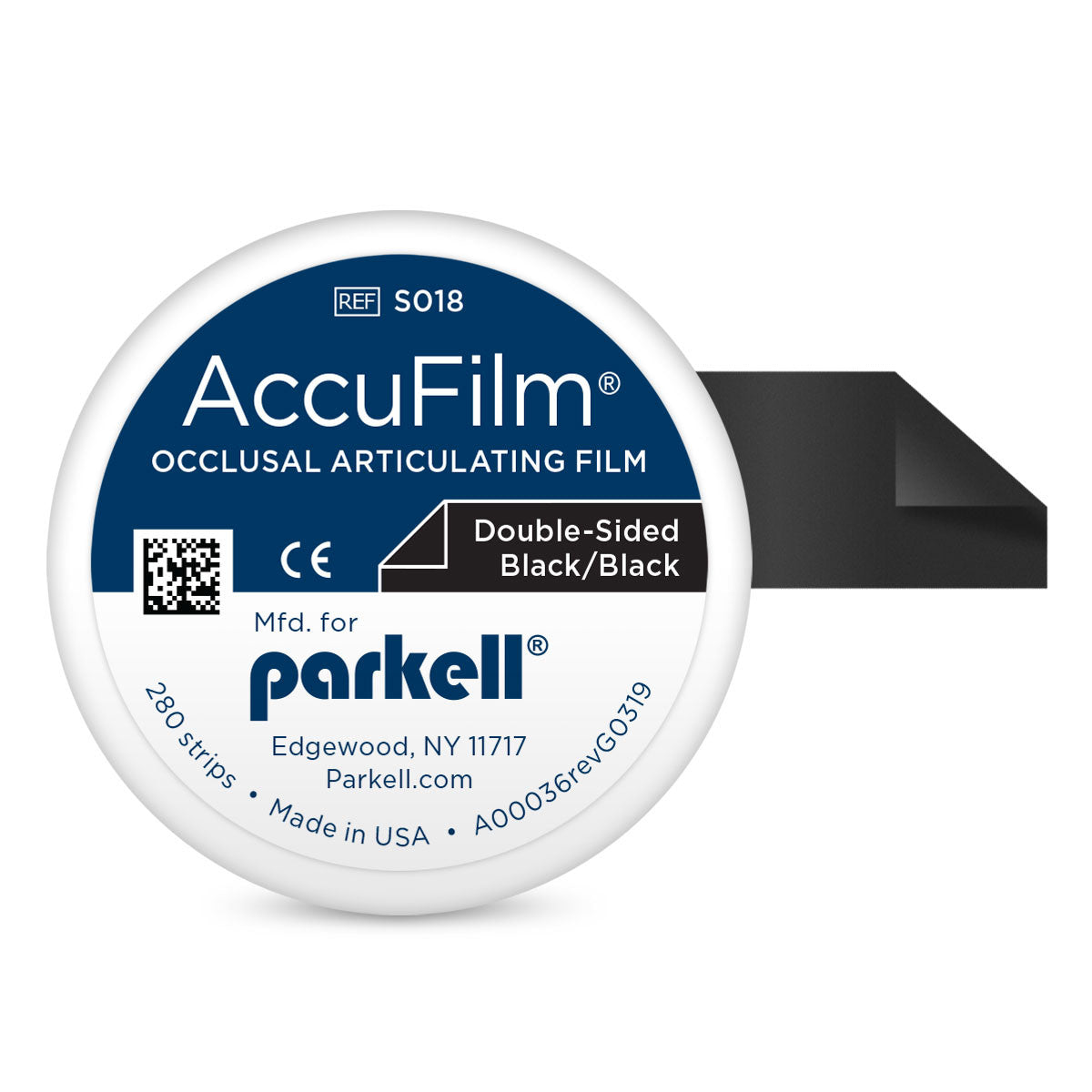 Parkell Accu Film II Black Articulating Film- Double-Sided Precision for Accurate Bite Analysis- 21 Microns