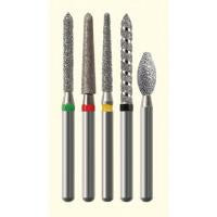 NTI Supercoarse Grit Round End Taper Diamond Bur - Efficient Material Removal - Pack of 5