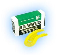 Coltene Hygenic Bite Wafers For Dental Procedures - U-shaped Lemon Yellow Soft, Non-Laminated, 50/Box