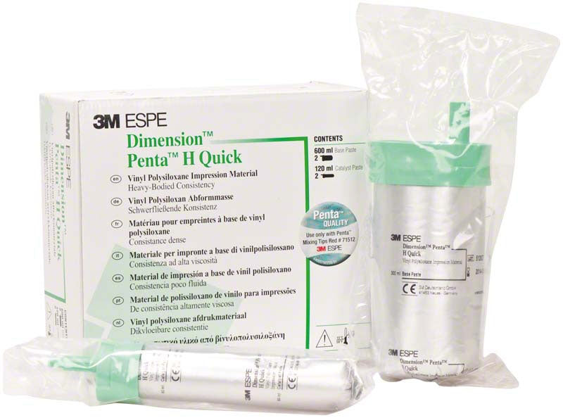 3M ESPE Dimension Penta H Quick Tray VPS Impression Material Refill Pack - 2 Base Polybags, 2 Catalyst Polybags