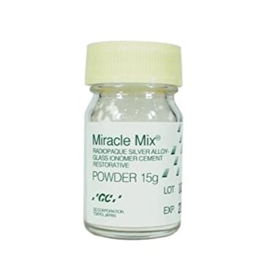 GC Corporation Miracle Mix Powder Only, Self-Cure Metal Reinforced Crown and Core Build-Up, 15g