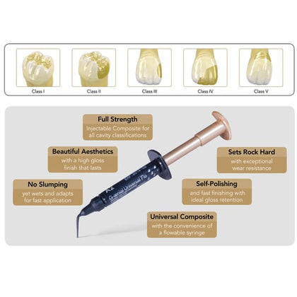 GC G-aenial Universal Flo JE Refill Flowable Composite, 2 mL Syringe with 20 Tips