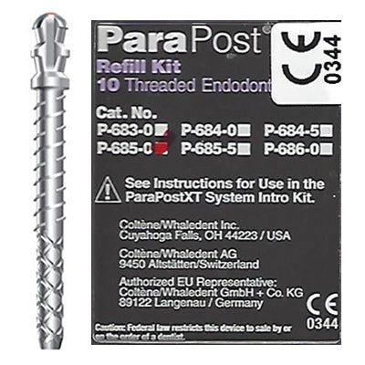 Coltene ParaPost XT Size 5 - Titanium Alloy Post Threaded - P685-0 Red .050