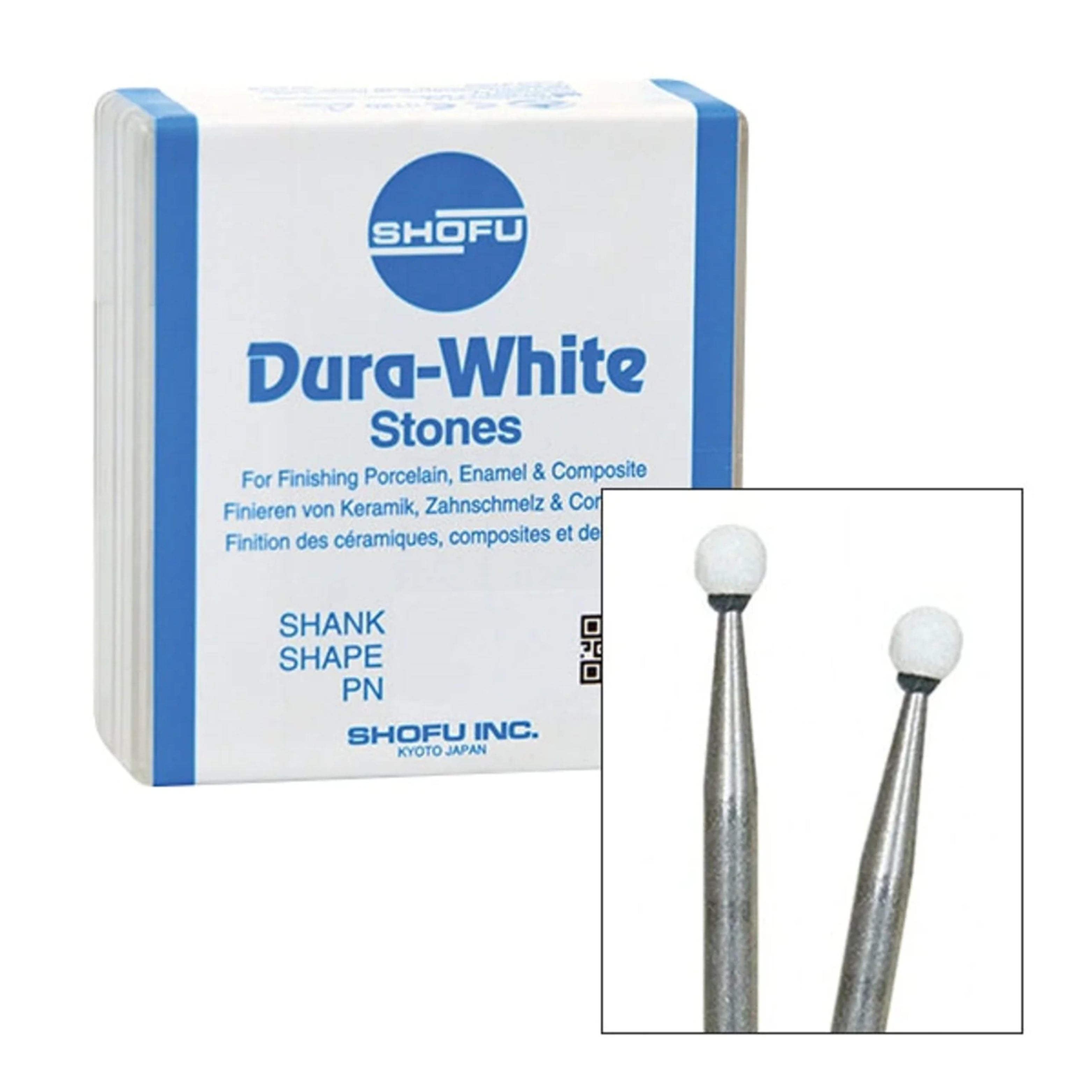 Shofu Dura White Stones RD1 Friction Grip Finishing Stones