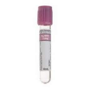 BD Vacutainer® K2 EDTA Venous Blood Collection Tube - Lavender, 4 mL, Hemogard™ Closure - 100/BOX