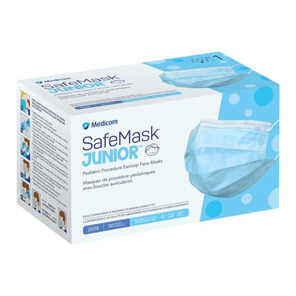 Medicom SafeMask Architect JR ASTM Level 1 Pediatric Face Mask, Blue – CASE