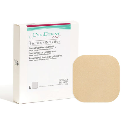 Convatec DuoDERM® CGF® Hydrocolloid Dressing - 6 X 6 Inch Square - Sterile Adhesive Wound Care