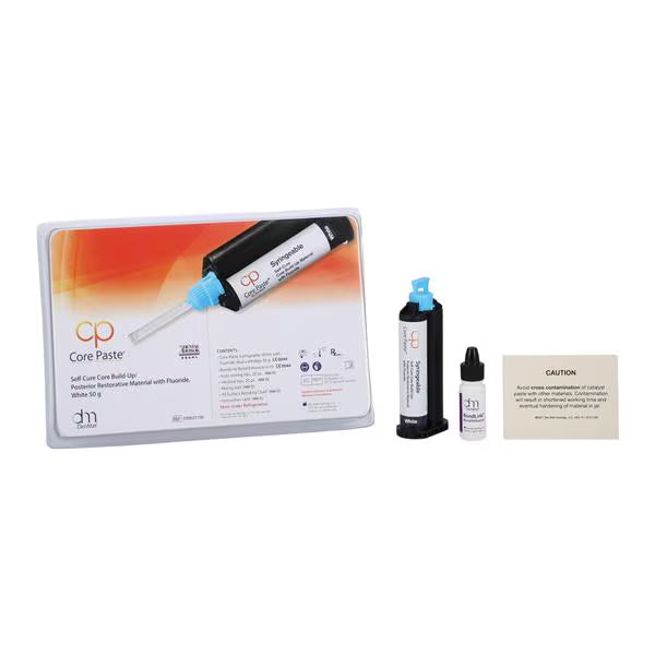 DenMat Core Paste Syringeable White with Fluoride Self-Cure Core Paste Kit