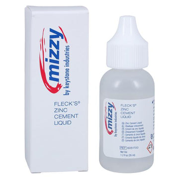 Keystone Fleck's Self-Cure Zinc Phosphate Dental Cement, 35 ml Liquid Dispensing Bottle