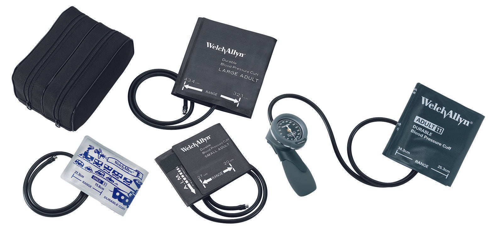 Welch Allyn DS66 Trigger Aneroid Gold Series Palm Aneroid Sphygmomanometer Unit - Multiple Sizes