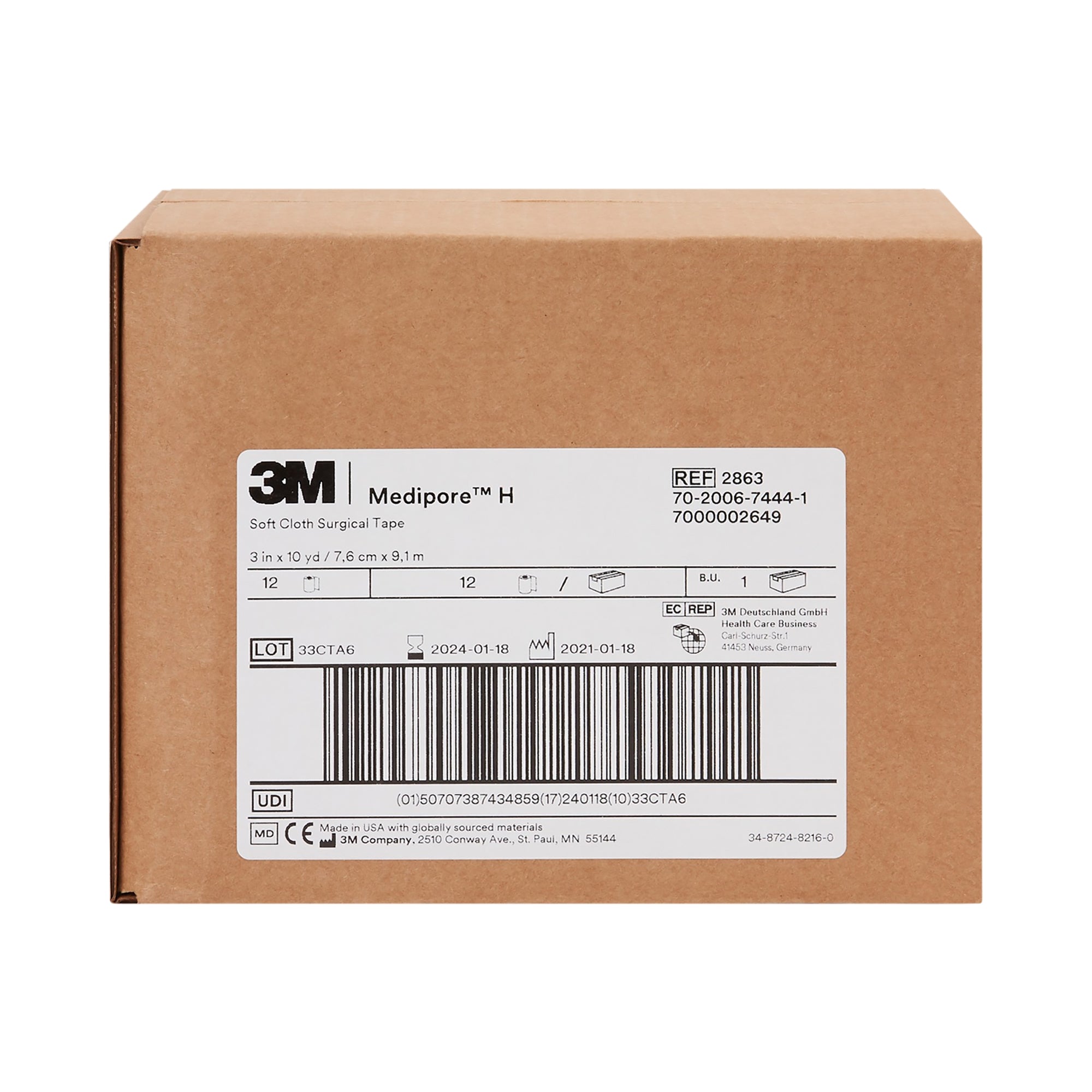 3M™ Medipore™ H Perforated Medical Tape - Soft Cloth - 3