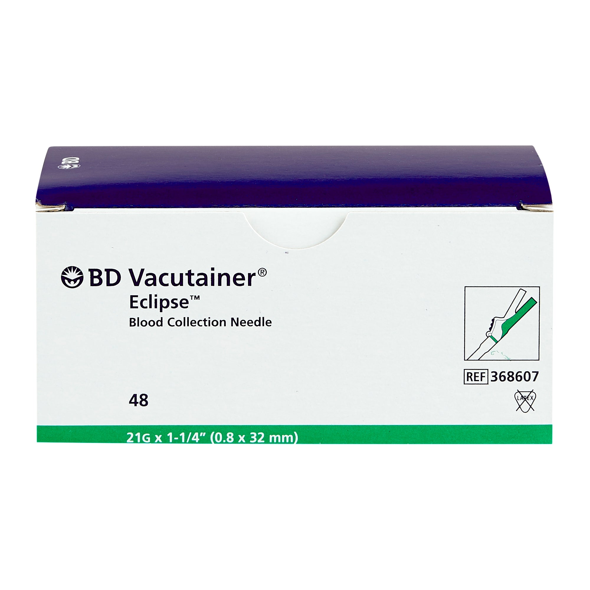 BD Vacutainer® Eclipse™ Blood Collection Needle 21G 1-1/4 Inch Safety Needle Sterile