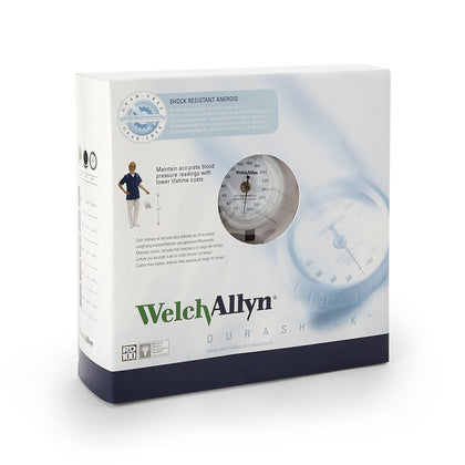 Welch Allyn DuraShock® Aneroid Sphygmomanometer Unit for Adults - Pocket Size, Vinyl Cuff - 23-40 cm