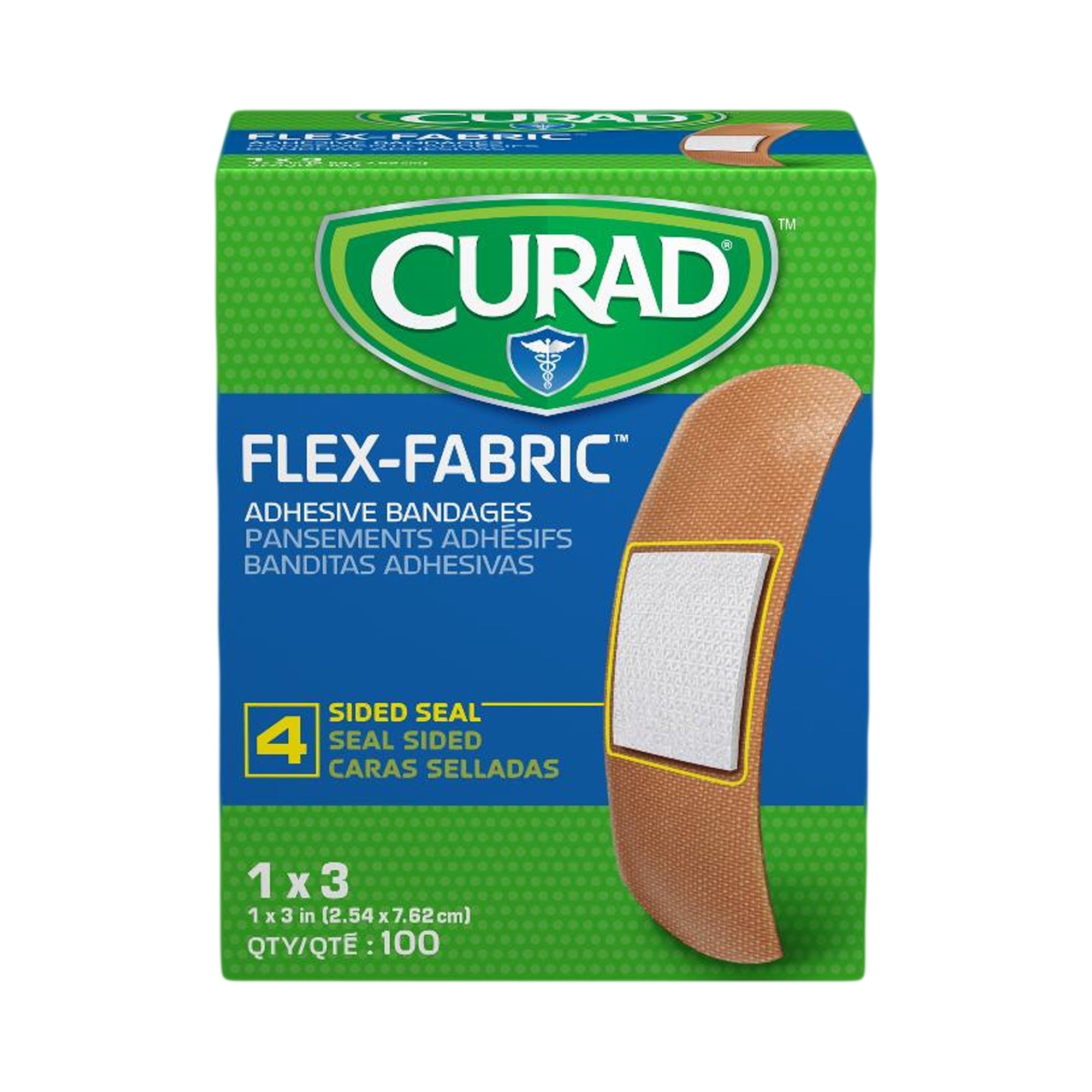 Medline Comfort Cloth® Adhesive Strip - 1 x 3 Inch, Tan, Sterile, Fabric Rectangle (100/BX, 12BX/CS)