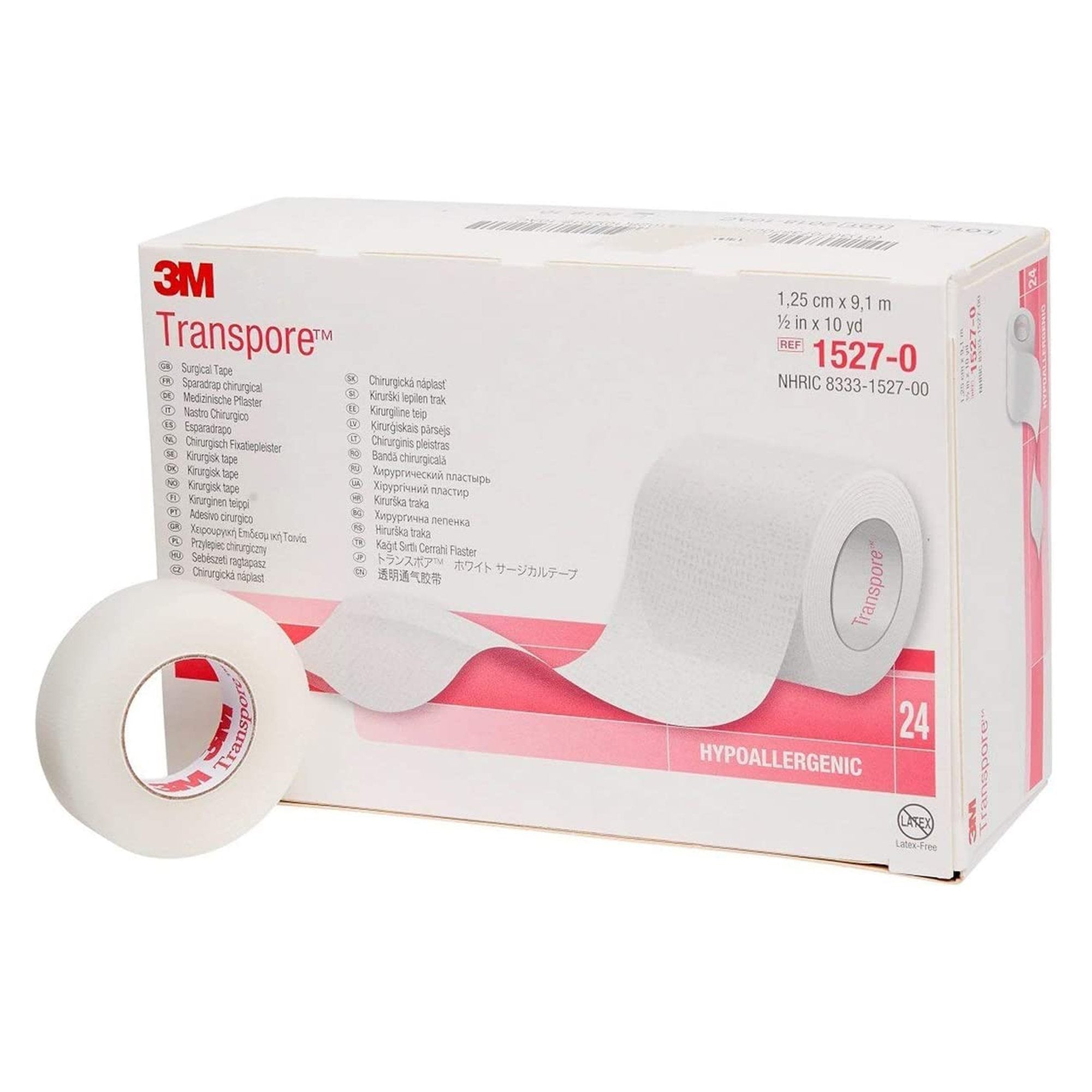 3M™ Transpore™ Transparent Medical Tape - 1/2