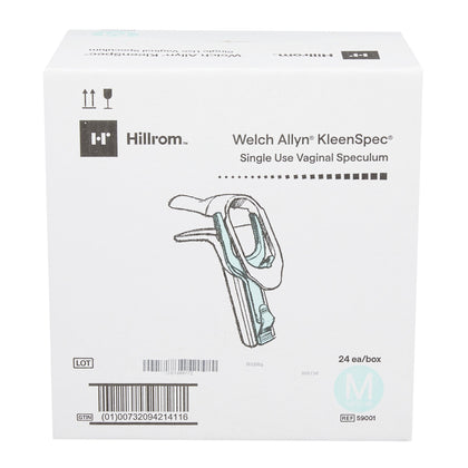 Welch Allyn KleenSpec® 590 Series Premium Vaginal Speculum - Medium Double Blade Duckbill, 24/bx