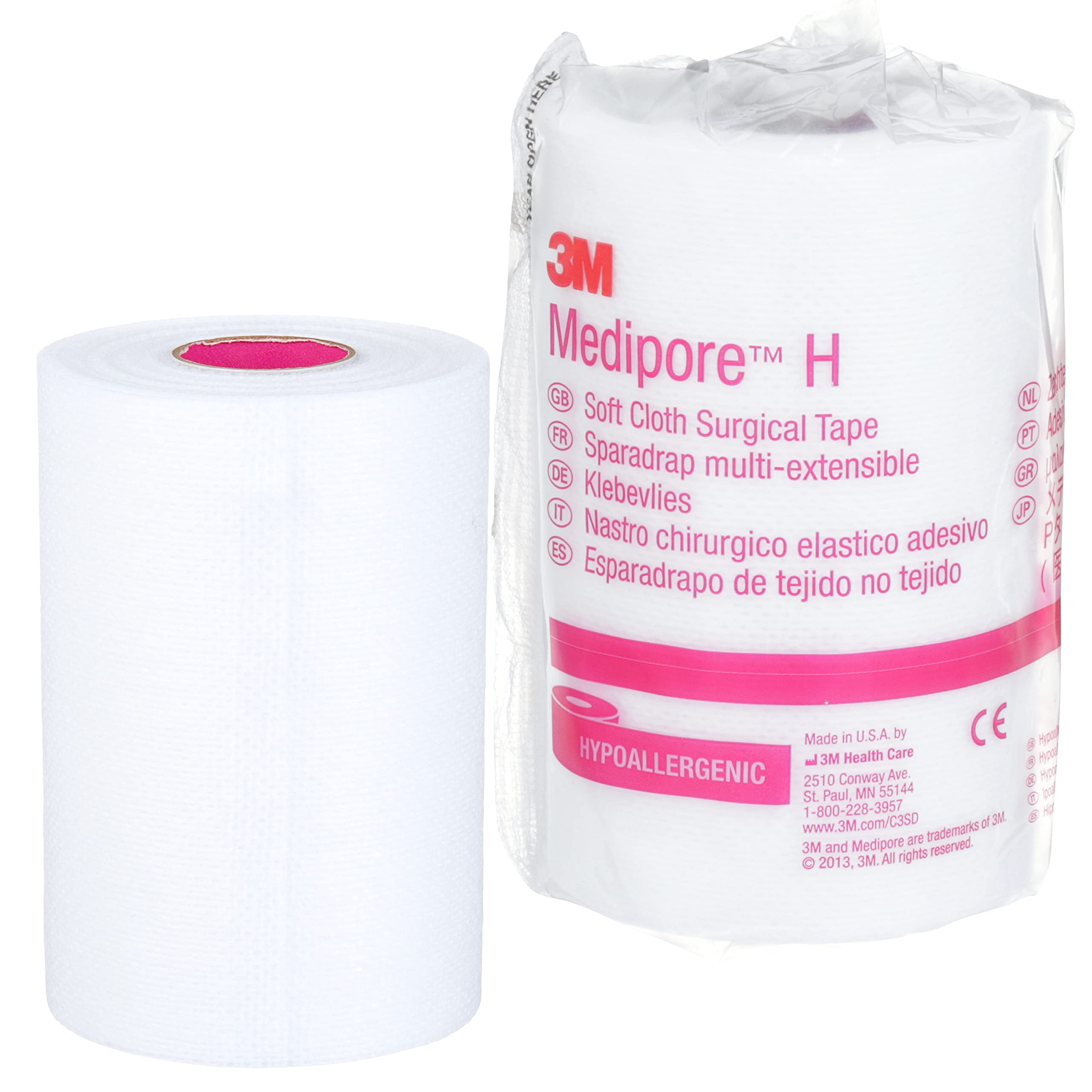3M Medipore H 2864 Perforated Medical Tape | Soft Cloth NonSterile - White 4 Inch X 10 Yard