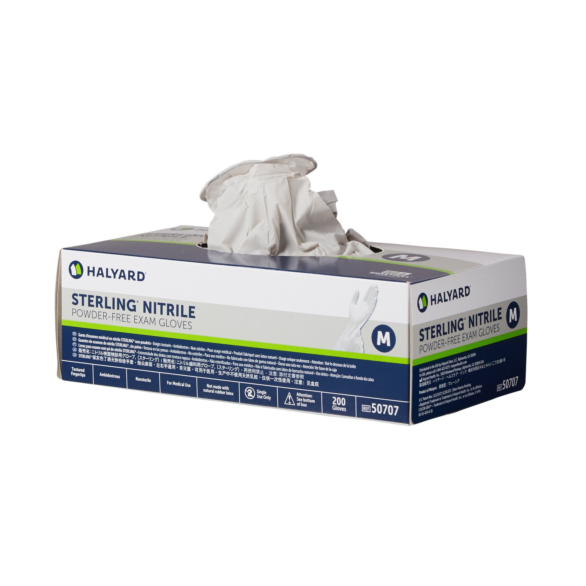 Halyard Sterling Nitrile Exam Gloves For hand protection- 9.5