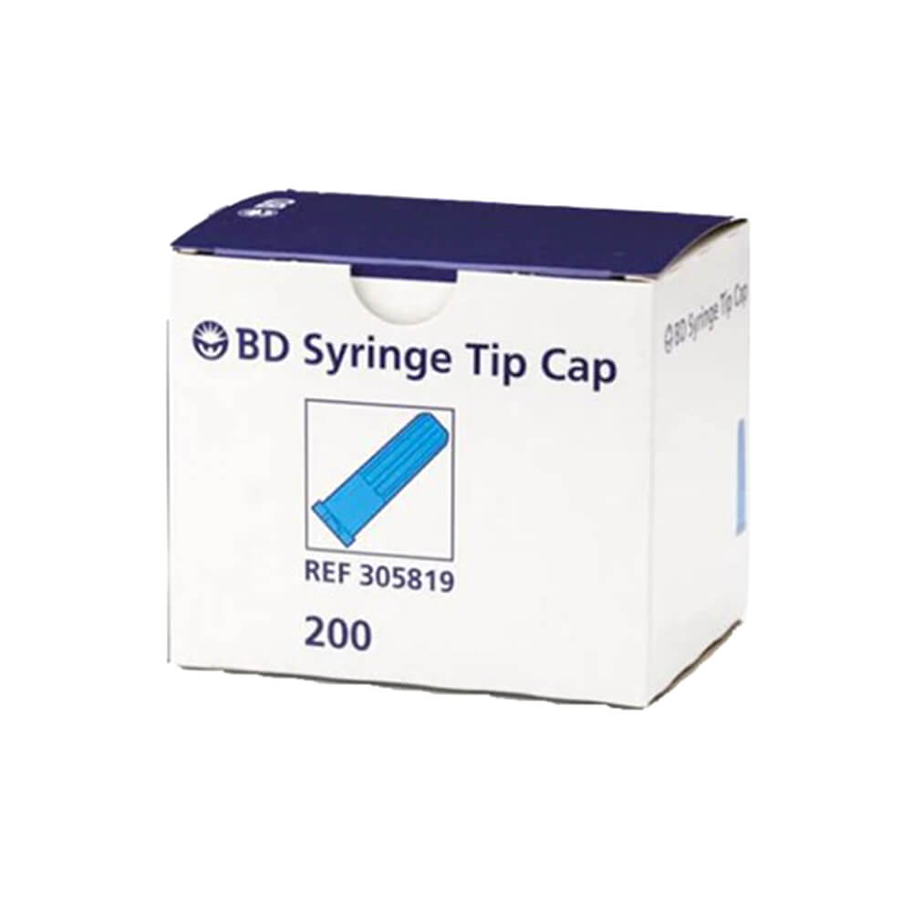 BD™ Tip Cap for Syringe Tip - Sterile Blue Polypropylene - 200/Pack