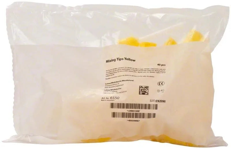 Coltene Affinis Mixing Tips - 50 mL Yellow, Pack of 40