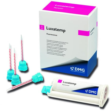 DMG Luxatemp Fluorescence A3 Temporary Crown & Bridge Material - 76 Gm Cartridge & 15 Automix Tips