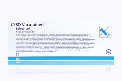 BD Vacutainer Safety-Lok 367298 Blood Collection Set - 25G x 3/4