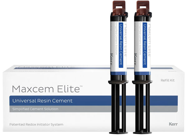 Kerr 33872 Maxcem Elite Self-Etch Adhesive Resin Cement - Syringe, 2/Pk, Clear, 5g