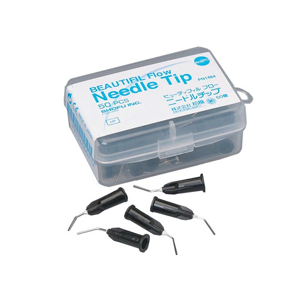Shofu Beautifil Flow Needle Tips - Sleek Black Design (Box of 50)