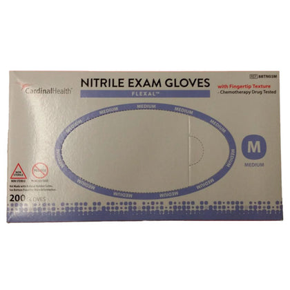 Cardinal Flexal Nitrile Exam Gloves - Powder-Free, Latex-Free 200/Box