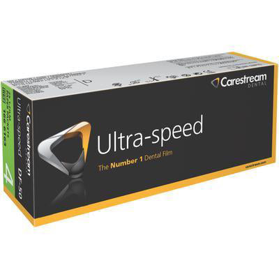 Carestream Ultra-Speed DF-50 #4 Occlusal Dental X-Ray Film - Box of 25 Packets