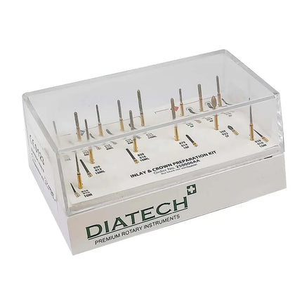 Coltene Diatech Inlay & Crown Preparation Kit - 14 FG Multilayer Diamond Burs