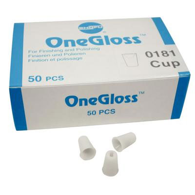 Shofu OneGloss Unmounted Cups - Silicone Composite Finisher and Polisher - 50/Pk