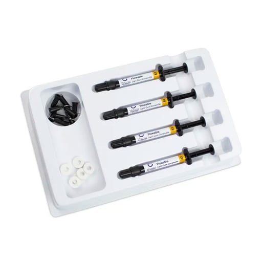 DenMat Virtuoso Flowable A2 Syringe - Light-Cured, Low-Viscosity Resin Composite, Box of 4