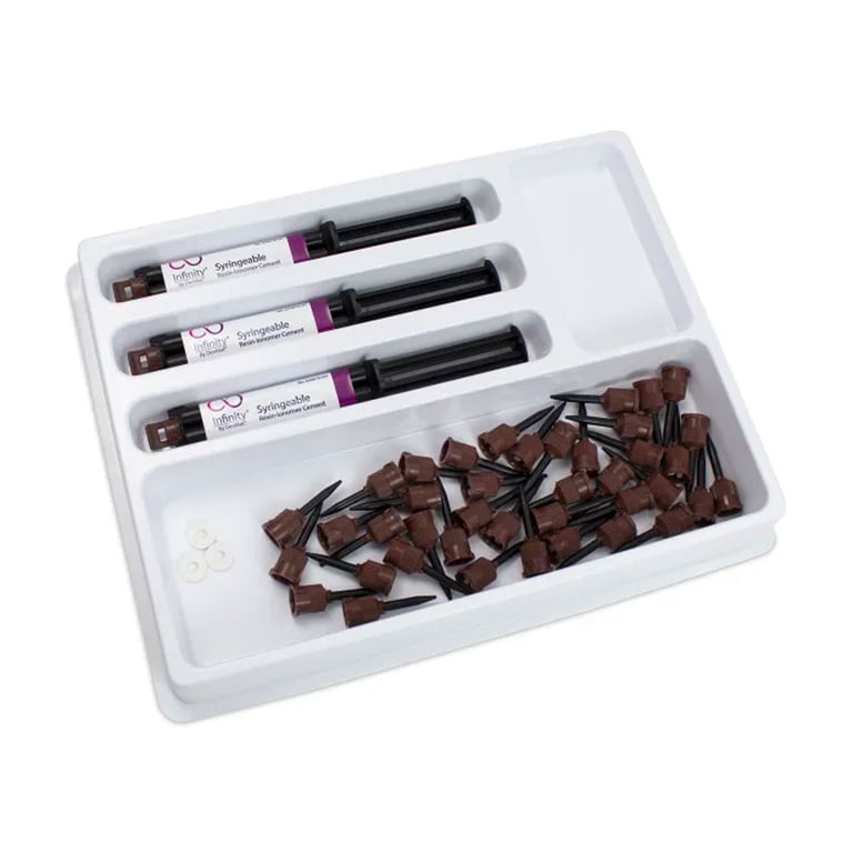 DenMat Infinity Syringeable Cement Value Kit – Self-Adhesive, Fluoride Releasing Dual-Cure Resin Ionomer