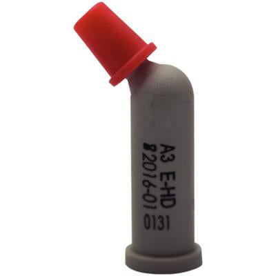A dental Esthet-X HD A3 Compule, which is a high-definition micro matrix restorative, packaged in a tube with a red cap.