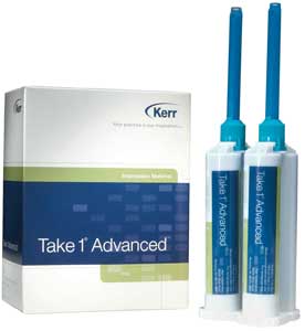 Kerr Take 1 Advanced Tray VPS Impression Material, 2-50 ml, Fast & Regular Set Refills