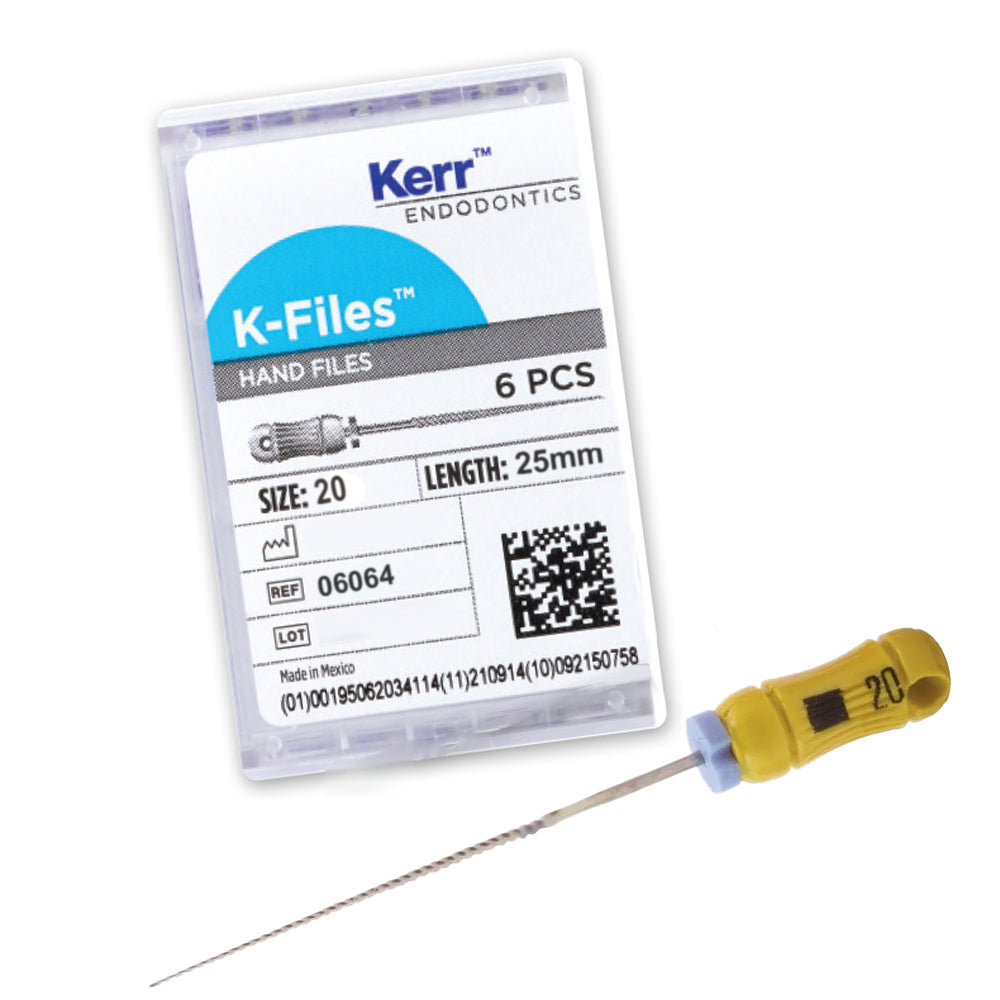 kerr-endodontics-k-files-20-hand-files-25mm-box-of-6