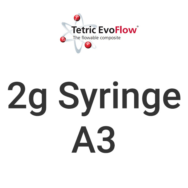 Vivadent Tetric EvoFlow A3 - 2g Syringe - Flowable Composite For Anterior And Posterior Restorations