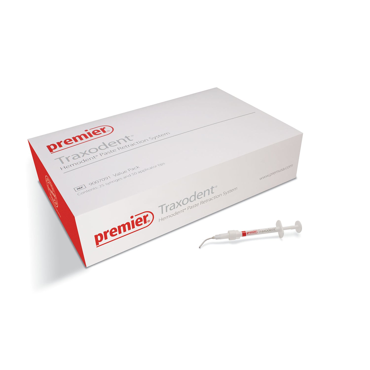 Premier Traxodent Hemodent Paste Retraction System Value Kit (25 Syringes, 50 Tips)